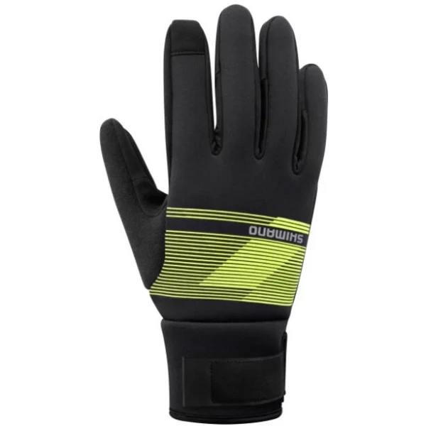 Shimano Windbreak Gants Thermiques Homme, Noir/jaune Pas Cher Magasin Soldes 1